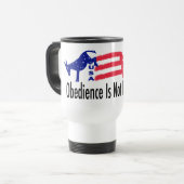 Obedience Patriotismus Reisebecher (Vorderseite Links)