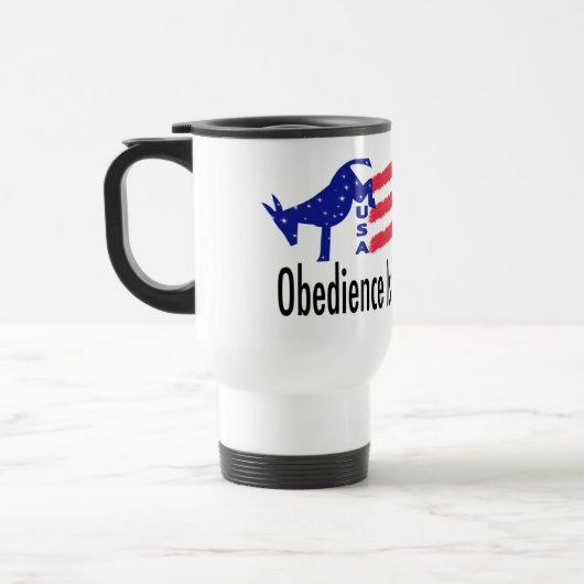 Obedience Patriotismus Reisebecher (Links)