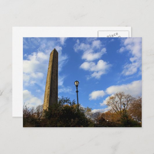 Obelisk, Kleopatra-Nadel im Central Park, NYC Postkarte (Vorne/Hinten)