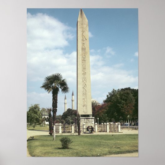 Obelisk, Theodosius I, mit römischer Basis Poster (Vorne)