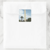 Obelisk, Theodosius I, mit römischer Basis Quadratischer Aufkleber (Tasche)