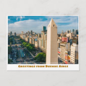 Obelisk von Buenos Aires Argentinien Postkarte (Vorderseite)