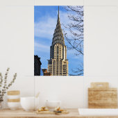 Oben am Chrysler-Gebäude, seltene Bäume Poster (Küche)