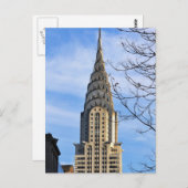 Oben am Chrysler-Gebäude, seltene Bäume Postkarte (Vorne/Hinten)