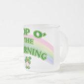 Oben am Morgen gläserne Tasse (VorderseiteRechts)