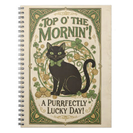 Oben am Morgen - St. Patrick's Day Notizbuch Notizblock