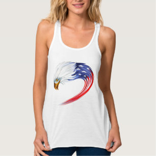 Oben an der Spitze der Adlerflagge Tank Top