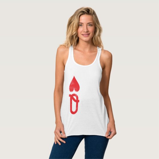 Oben an der Spitze des Bella-Flowy-Racerback-Tanks Tank Top (Vorderseite Vollansicht)