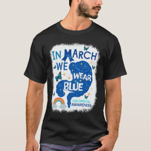 oben blau - Regenbogen März Wir tragen Blue Colore T-Shirt
