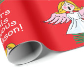 Oben diese schöne Jahreszeit! - Schleifpapier Geschenkpapier (Rolleneckpunkt)