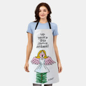 Oben diese schöne Jahreszeit! - Schürze (Getragen)