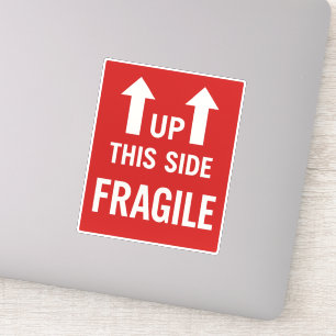 Oben diese Seite Fragile Versandetikett Aufkleber