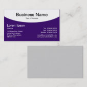 Oben gebogen - Lila Visitenkarte (Vorne/Hinten)