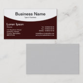 Oben gedreht - Dunkelbraun Visitenkarte (Vorne/Hinten)