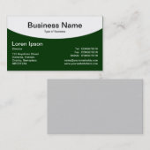 Oben gedreht - Dunkelwald grün Visitenkarte (Vorne/Hinten)