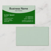 Oben gedreht - Forest Green Visitenkarte (Vorne/Hinten)