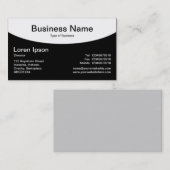 Oben gedreht - Schwarz Visitenkarte (Vorne/Hinten)