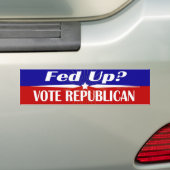 Oben gefüttert? Abstimmungs-Republikaner Autoaufkleber (Auf Auto)