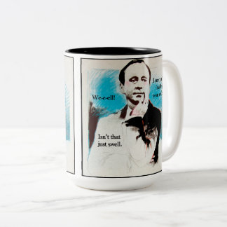 Oben gehoben auf Kaffee Zweifarbige Tasse