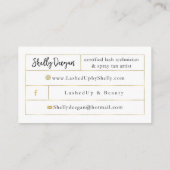 Oben gepeitscht u. Schönheits-Visitenkarten Visitenkarte (Rückseite)