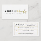 Oben gepeitscht u. Schönheits-Visitenkarten Visitenkarte (Vorne/Hinten)