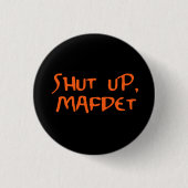 "Oben geschlossen, Mafdet " Button (Vorderseite)