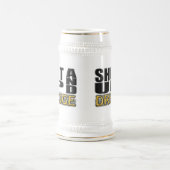 "OBEN GESCHLOSSEN UND BAGGER" (Bagger) Bierglas (Mittel)