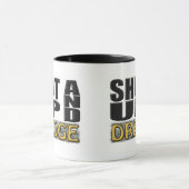 "OBEN GESCHLOSSEN UND BAGGER" (Bagger) Tasse (Zentrum)