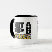 "OBEN GESCHLOSSEN UND BAGGER" (Bagger) Tasse (Vorderseite Links)