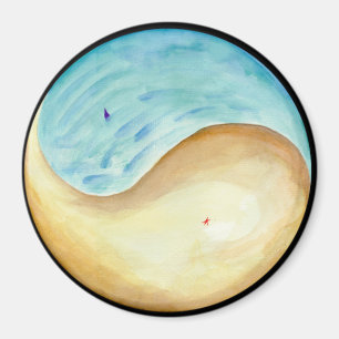 "Oben gewaschen und gefegter weg" Mandala-Magnet Magnet