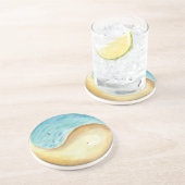 "Oben gewaschen und gefegter weg" Sandstein Untersetzer (Seite)