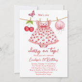 Oben herry! Einladung zum ersten Geburtstag (Vorderseite)