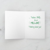 Oben in einem Melon Karte (Innenseite)