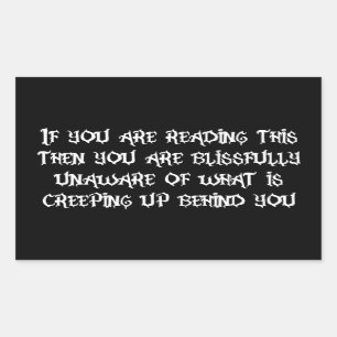 Oben kriechen rechteckiger aufkleber