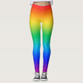 Oben mit Regenbogenrot, lila unten Leggings (Vorderseite)