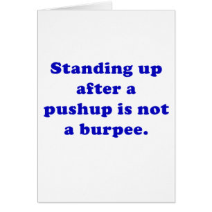 Oben nach einem Pushup nicht ist ein Burpee