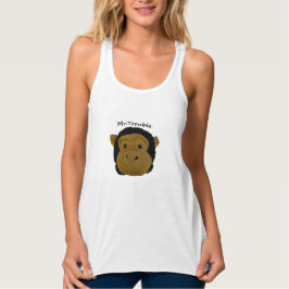 Oben oben am Frauenschuh, schwarz, weiß Tank Top