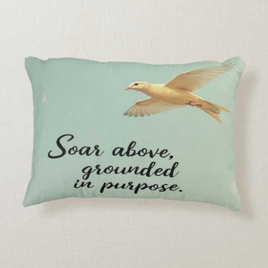 Oben oben, zielgerichtet - inspirierend dekokissen (Rückseite)