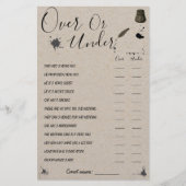 Oben oder darunter | Pen & Inkwell Duschkarte Flyer (Vorne)