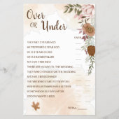 Oben oder unter Boho Herbstkarte Brautparty Flyer (Vorne)