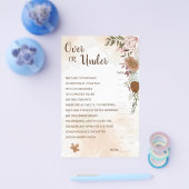 Oben oder unter Boho Herbstkarte Brautparty Flyer (Einzeln)