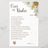 Oben oder unter Boho Herbstkarte Brautparty Flyer (Vorne)