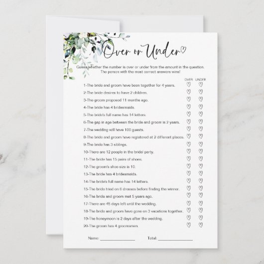 Oben oder unter Brautparty Einladung (Vorderseite)