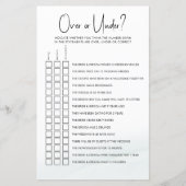 Oben oder unter Brautparty Game Green Wash (Vorderseite)