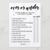 Oben oder unter Brautparty Programm (Vorderseite)