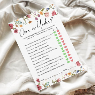 Oben oder unter dem Spiel   Baby Shower Game