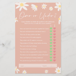 Oben oder unter dem Spiel, Pink Daisy Baby Showspi