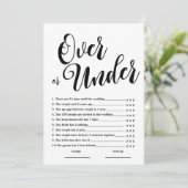 Oben oder unter einfachem Brautparty Einladung (Stehend Vorderseite)