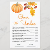 Oben oder unter Fall Pumpkin Bridal Spiel (Vorderseite)