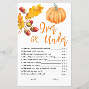 Oben oder unter Fall Pumpkin Bridal Spiel